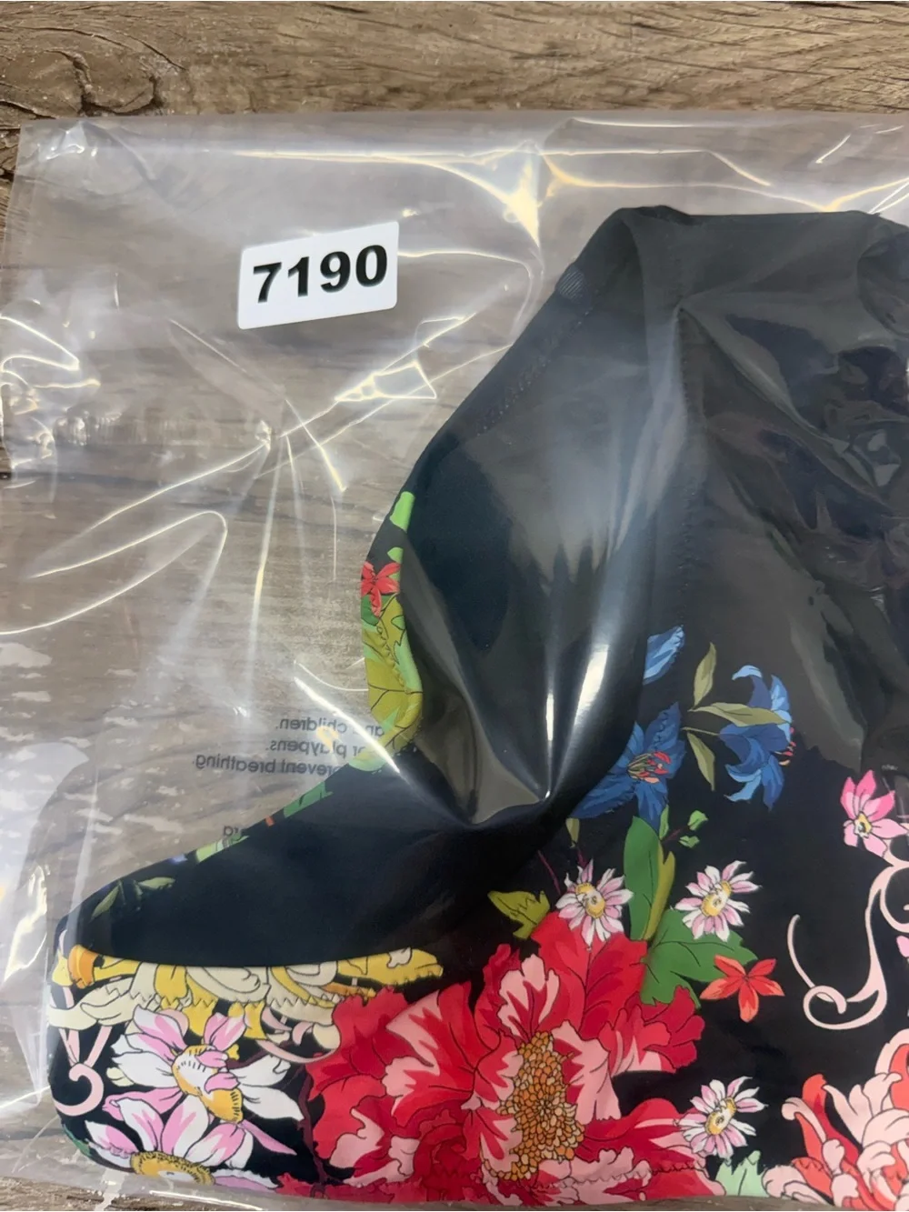 Johnny Was black floral‎ bikini bottoms size small NWOT
